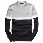 polo pulls hommes manche longue boutique mode reduction affaires blanc bleu